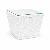 Столик плетеный для шезлонга Марко цвет белый