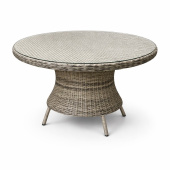 Стол круглый 130 см из искусственного ротанга Бристоль, цвет тик