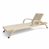 Шезлонг плетеный Империал из искусственного ротанга