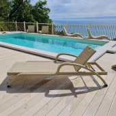 Шезлонг плетеный Империал из искусственного ротанга