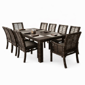 Обеденная группа плетеной мебели Крым на 8 персон цвет агар