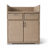 Комод (стейшен) плетеный Пассаж из искусственного ротанга, цвет песочный