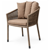 Стул плетеный из ротанга Кабардинка из искусственного ротанга, цвет тик