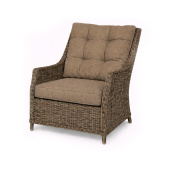 Кресло плетеное Тоскана из искусственного ротанга, цвет тиковое дерево