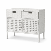 Буфет плетеный Океан из искусственного ротанга, цвет белый