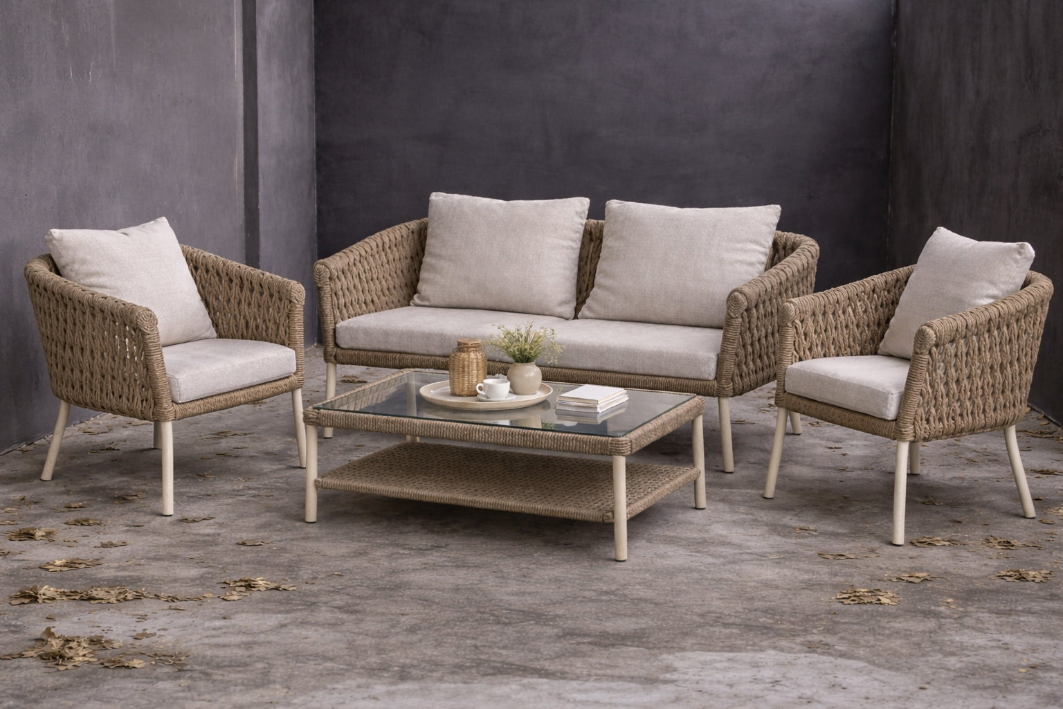 Почему дизайнеры всё чаще уходят от ротанга к роуп-мебели