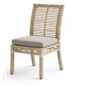 Стул Крым из трубчатого ротанга цвет ваниль/слоновая кость