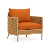 Кресло плетеное Камелия из роупа в цвете бук