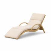 Шезлонг плетеный Волна с подлокотниками из искусственного ротанга