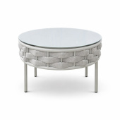 Столик для шезлонга «Камелия» D 70 роуп лен 7038