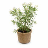 Кашпо плетеное 80 литров из искусственного ротанга, цвет песочный