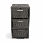 Буфет плетенный размер 50/50/100 см, цвет мокко