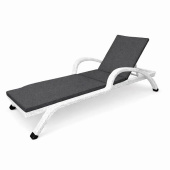 Шезлонг плетеный Империал цвет белый