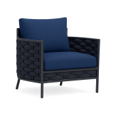 Кресло плетеное Камелия из роупа в графитовом цвете