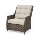 Кресло плетеное Тоскана из искусственного ротанга, цвет мореный дуб