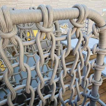 Уличная мебель Маринеро премиум + Зонт макраме 3 м