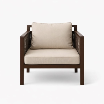 Кресло из роупа и алюминия для террасы «Эстер»