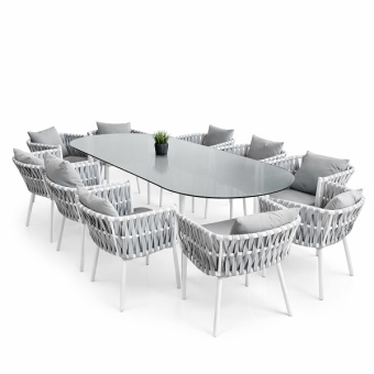 Обеденный комплект плетеной мебели Корд из роупа