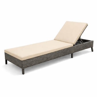 Лежак Анапа из искусственного ротанга цвет венге