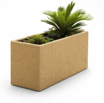 Кашпо прямоугольные из искусственного ротанга (любые размеры на заказ)