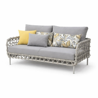 Диван плетеный Маринеро 2-х местный 147 см с низкой спинкой из роупа