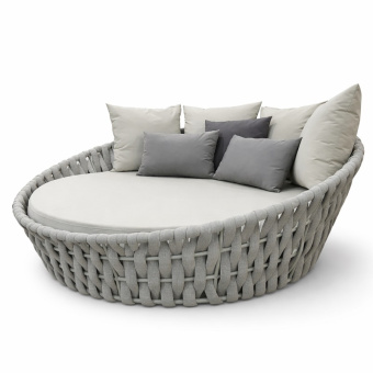 Кровать плетеная уличная Корд из роупа