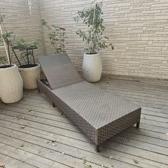 Лежак Анапа из искусственного ротанга цвет венге