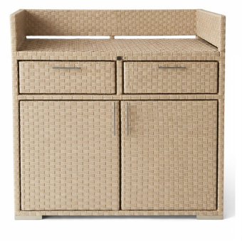 Комод (стейшен) плетеный Пассаж из искусственного ротанга, цвет Граб