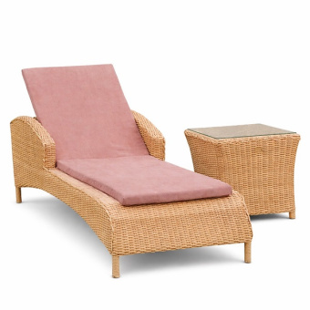 Шезлонг плетеный пляжный  Ришилье с матрасом