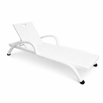 Шезлонг плетеный Империал цвет белый
