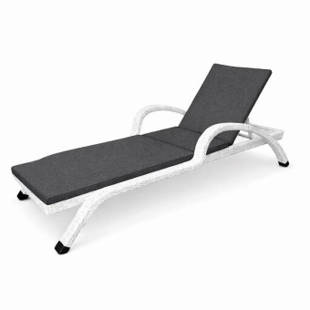 Шезлонг плетеный Империал цвет белый