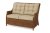 Диван плетеный Тоскана 2-х местный, цвет орех