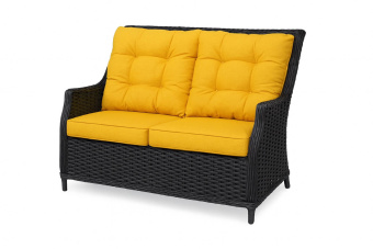 Диван плетеный Тоскана 2-х местный, цвет блэквуд