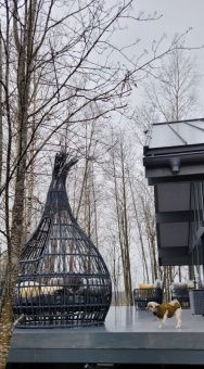Кровать беседка плетеная уличная Мобика цвет грисард