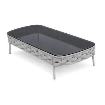 Столик кофейный Камелия из роупа, цвет лен