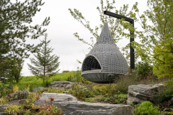 Кровать подвесная гнездо цвет грисард