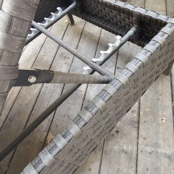 Лежак Анапа из искусственного ротанга цвет венге