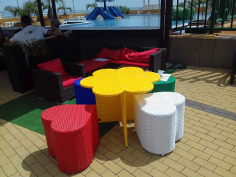 Детский комплект мебели Ромашка из искусственного ротанга