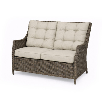 Диван плетеный Тоскана 2-х местный, цвет мореный дуб