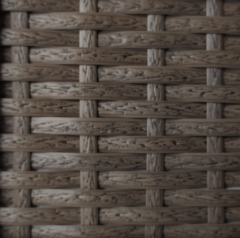 Уличный комод из искусственного ротанга 110×50×110 см, мокко